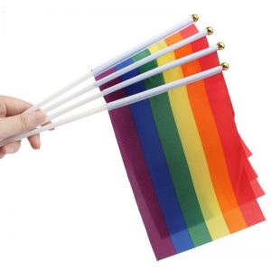 50-pcs-Geminbowl-Rainbow-flag-Hand-Waving-Gay-Pride-LGBT-parade-Les-Bunting-14x21cm-Geminbowl-Brand