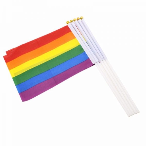 50 pcs Geminbowl Rainbow flag Hand Waving Gay Pride LGBT parade Les Bunting 14x21cm Geminbowl Brand 4f03cdf3 d4d9 471c 8778 4d21181912ed - Asexual Flag™