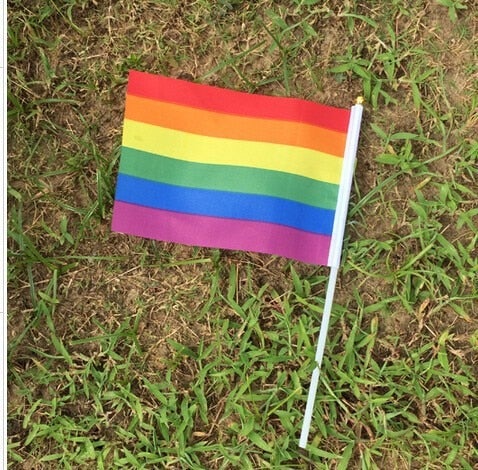 50 pcs Geminbowl Rainbow flag Hand Waving Gay Pride LGBT parade Les Bunting 14x21cm Geminbowl Brand 8780550e 095f 45be 8f62 b0eb52765d27 - Asexual Flag™