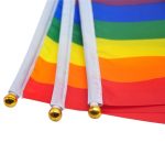 50 pcs Geminbowl Rainbow flag Hand Waving Gay Pride LGBT parade Les Bunting 14x21cm Geminbowl Brand e581b651 cb7d 4a20 8a61 1cb158c2cff1 - Asexual Flag™
