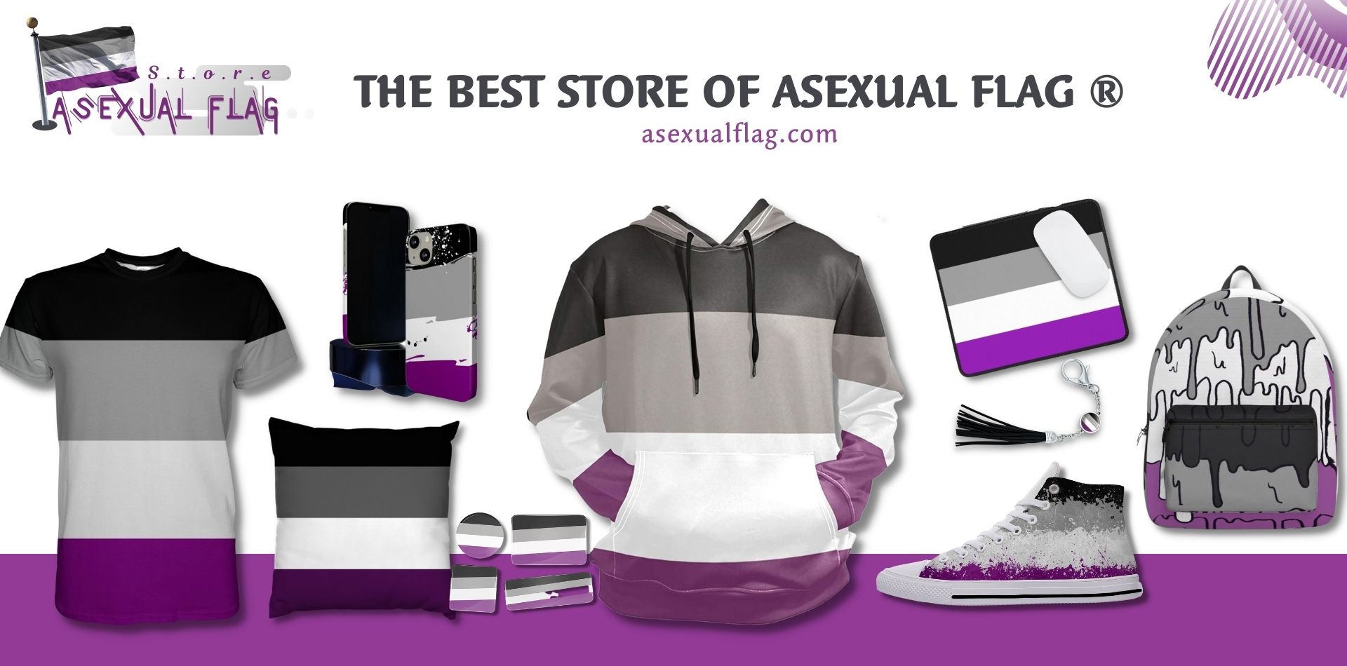 ASEXUAL PRIDE FLAG STORE Web Banner - Asexual Flag™