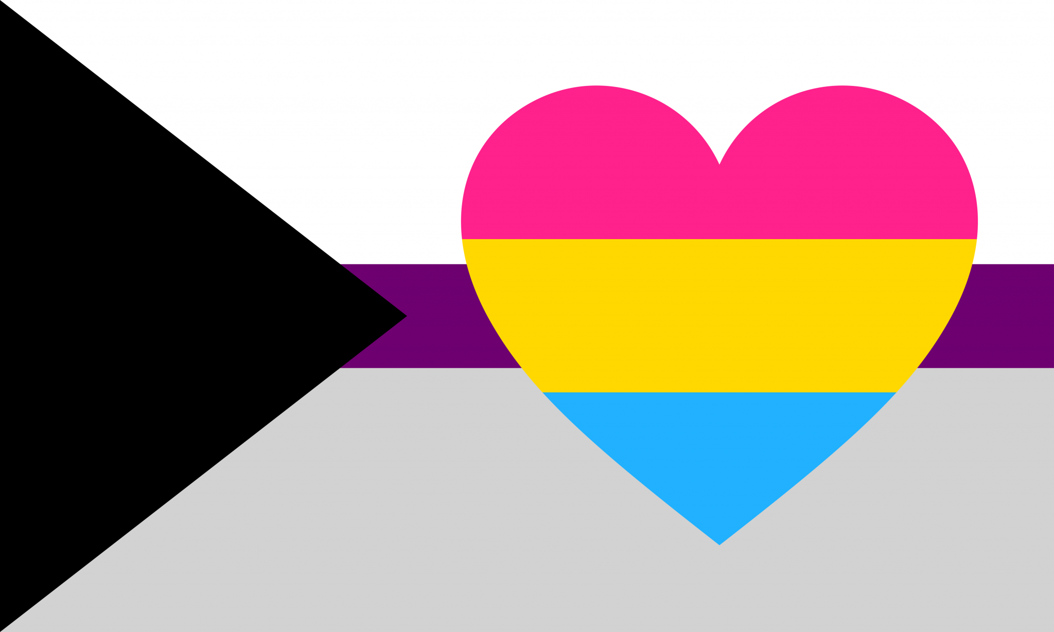 Demisexual Panromantic Pride Flag Heart Official Store Pn2001