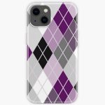 Asexual Pride Argyle iPhone Soft Case RB1901 product Offical Asexual Flag Merch