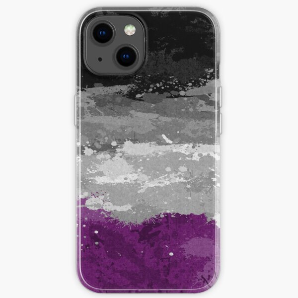 Asexual Paint Splatter Flag iPhone Soft Case RB1901 product Offical Asexual Flag Merch
