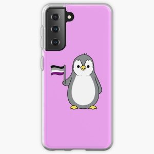 Penguin with Asexual Pride Flag Samsung Galaxy Soft Case RB1901 product Offical Asexual Flag Merch