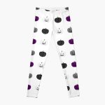 Asexual Pride Flag Halloween Pumpkin design for ace romantic Leggings RB1901 product Offical Asexual Flag Merch