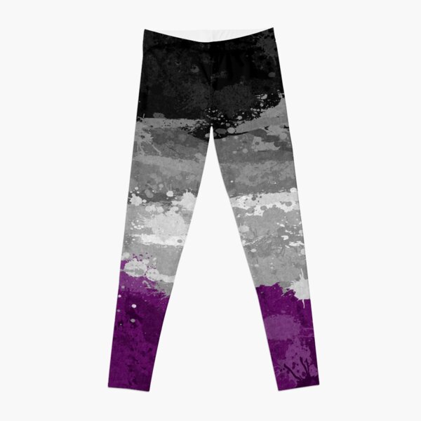 Asexual Paint Splatter Flag Leggings RB1901 product Offical Asexual Flag Merch