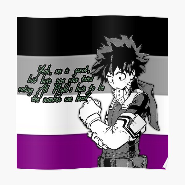 My Hero Academia Deku Asexual Pride Flag Meme Poster RB1901 product Offical Asexual Flag Merch