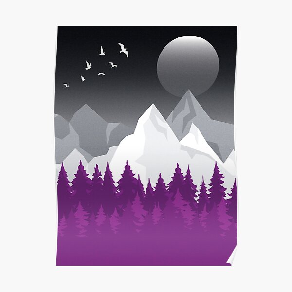 Asexual Art Landscape Poster RB1901 product Offical Asexual Flag Merch