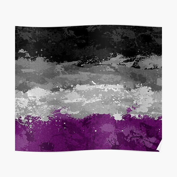 Asexual Paint Splatter Flag Poster RB1901 product Offical Asexual Flag Merch