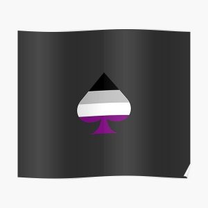 Asexual Pride Symbol with Asexual Flag Colors Poster RB1901 product Offical Asexual Flag Merch