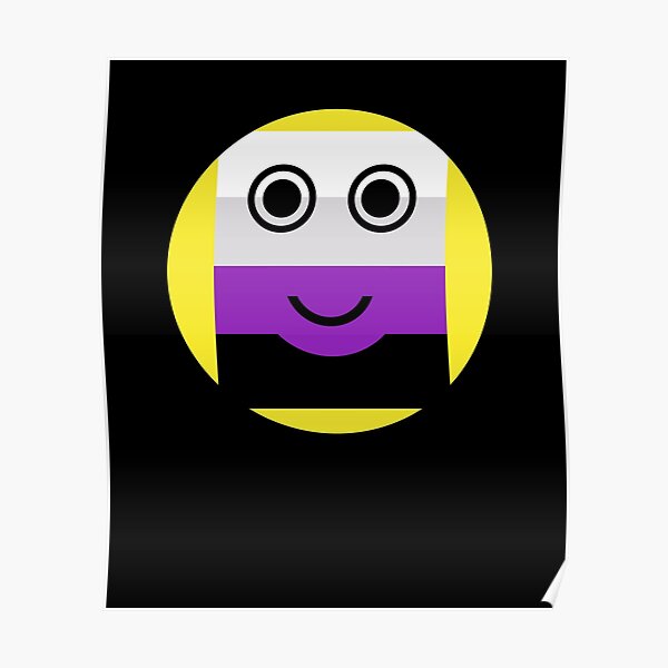 Asexual Smiley Asexual Emoji Asexual Flag Emoji T-Shirt Poster RB1901 product Offical Asexual Flag Merch