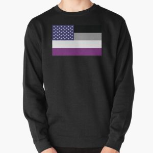 Asexual American Flag Pullover Sweatshirt RB1901 product Offical Asexual Flag Merch