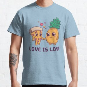 Love is Love Pineapple Pizza // Pride, LGBTQ, Gay, Trans, Bisexual, Asexual Classic T-Shirt RB1901 product Offical Asexual Flag Merch
