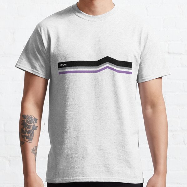 "ace." - Asexual Ace Pride Flag Color Strip Classic T-Shirt RB1901 product Offical Asexual Flag Merch