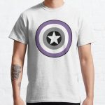 Asexual Flag Cap Shield Classic T-Shirt RB1901 product Offical Asexual Flag Merch