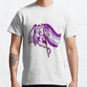 Grey-Asexual Pride Flag Dragon (3rd Edition) Classic T-Shirt RB1901 product Offical Asexual Flag Merch