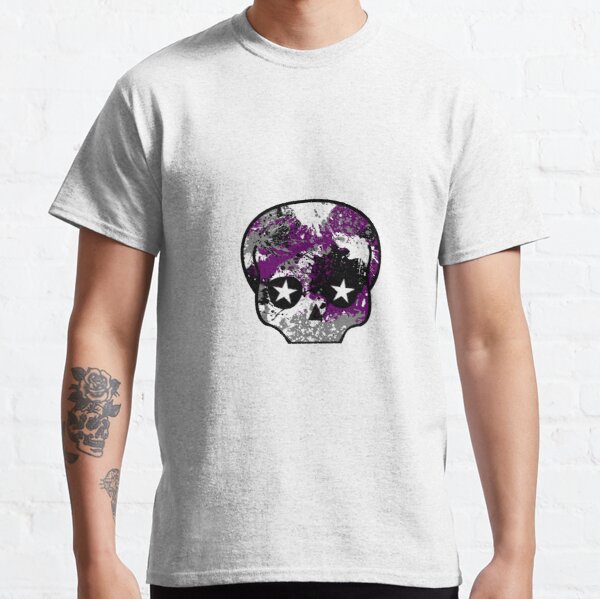 Asexual Paint Splatter Skull Classic T-Shirt RB1901 product Offical Asexual Flag Merch
