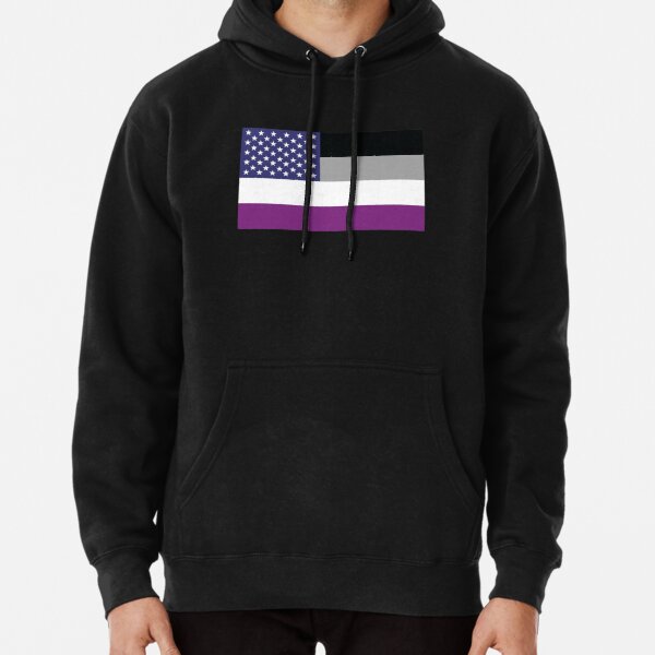 Asexual American Flag Pullover Hoodie RB1901 product Offical Asexual Flag Merch