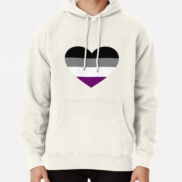 Asexual Pride Flag Heart  Pullover Hoodie RB1901 product Offical Asexual Flag Merch