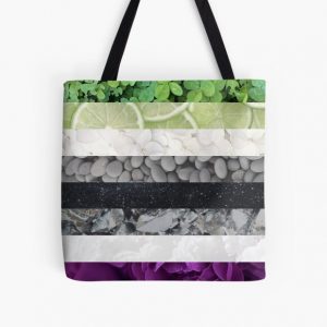Aromantic Asexual Flag design All Over Print Tote Bag RB1901 product Offical Asexual Flag Merch