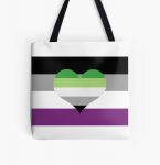 Asexual Aromantic Pride Flag All Over Print Tote Bag RB1901 product Offical Asexual Flag Merch