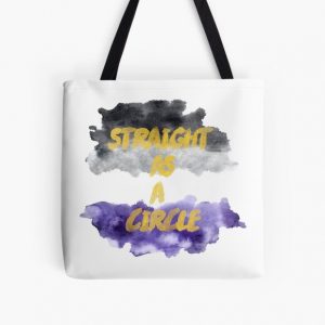 Straight as a circle asexual flag All Over Print Tote Bag RB1901 product Offical Asexual Flag Merch