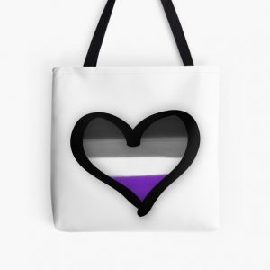 Asexual Heart All Over Print Tote Bag RB1901 product Offical Asexual Flag Merch