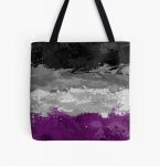 Asexual Paint Splatter Flag All Over Print Tote Bag RB1901 product Offical Asexual Flag Merch