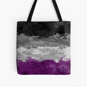 Asexual Paint Splatter Flag All Over Print Tote Bag RB1901 product Offical Asexual Flag Merch