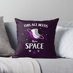 This Ace Needs Their Space For Aromantic Asexuals Throw Pillow RB1901 product Offical Asexual Flag Merch
