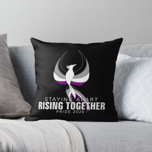 Asexual Staying Apart Rising Together Pride 2020 Phoenix Throw Pillow RB1901 product Offical Asexual Flag Merch