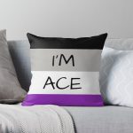 ASEXUAL FLAG I'M ACE ASEXUAL T-SHIRT Throw Pillow RB1901 product Offical Asexual Flag Merch