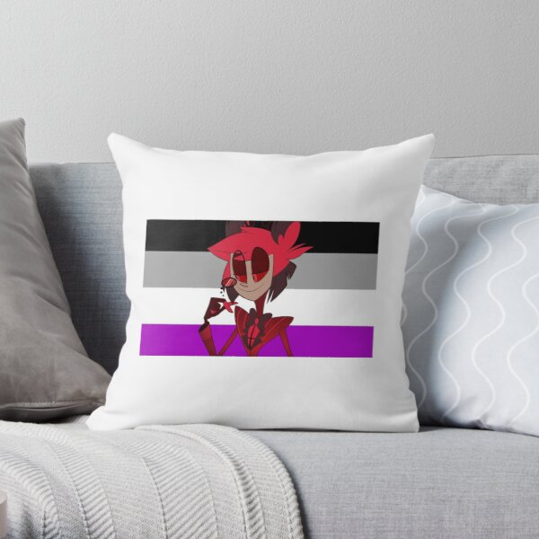 Alastor Hazbin Hotel Asexual  Throw Pillow RB1901 product Offical Asexual Flag Merch