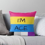 Panromantic Flag Asexual Flag Asexual I'm Ace T-Shirt Throw Pillow RB1901 product Offical Asexual Flag Merch