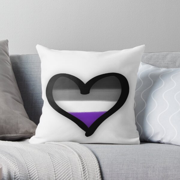 Asexual Heart Throw Pillow RB1901 product Offical Asexual Flag Merch