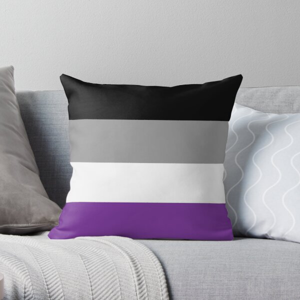 (OLD) Asexual Flag Throw Pillow RB1901 product Offical Asexual Flag Merch
