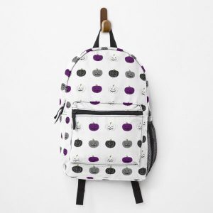 Asexual Pride Flag Halloween Pumpkin design for ace romantic Backpack RB1901 product Offical Asexual Flag Merch
