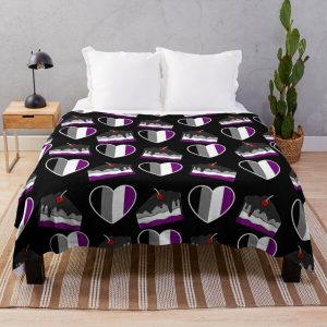Cake And Heart Asexual Pattern For Asexuals Throw Blanket RB1901 product Offical Asexual Flag Merch