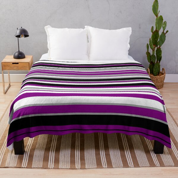 Asexual Pride Flag Colors Throw Blanket RB1901 product Offical Asexual Flag Merch