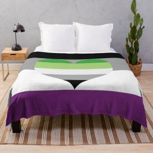 Asexual Aromantic Pride Flag Throw Blanket RB1901 product Offical Asexual Flag Merch