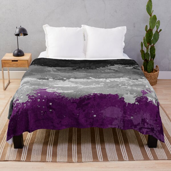 Asexual Paint Splatter Flag Throw Blanket RB1901 product Offical Asexual Flag Merch