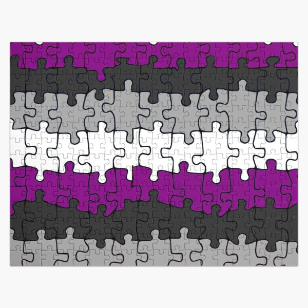 infinite asexual flag in big (imperfect) puzzle pieces - lgbtqia+ collection Jigsaw Puzzle RB1901 product Offical Asexual Flag Merch