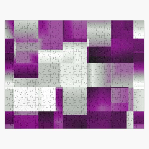Asexual Pride Abstract Overlapping Gradient Squares Jigsaw Puzzle RB1901 product Offical Asexual Flag Merch