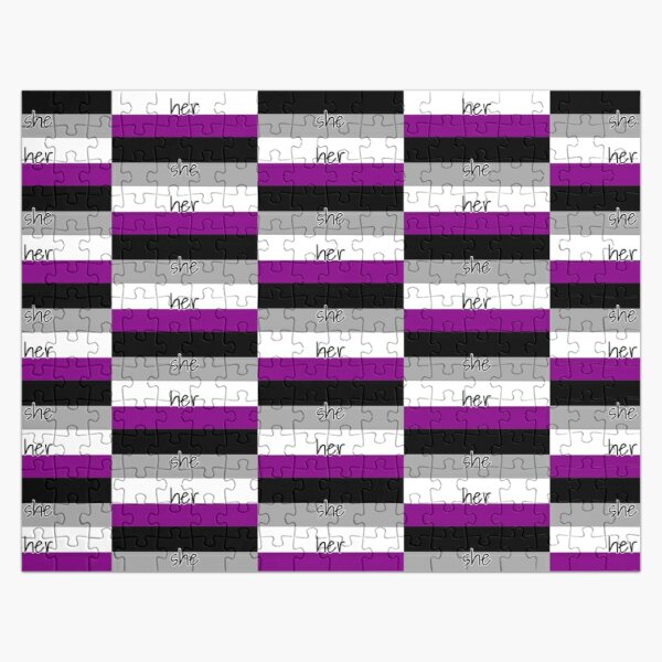 Asexual/Ace Pride Flag (She/Her) Jigsaw Puzzle RB1901 product Offical Asexual Flag Merch