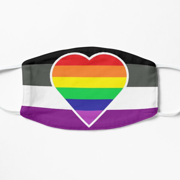 Homoromantic Asexual Flag Flat Mask RB1901 product Offical Asexual Flag Merch