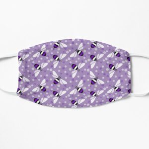 Asexual Pride Bee on Light Purple Flat Mask RB1901 product Offical Asexual Flag Merch