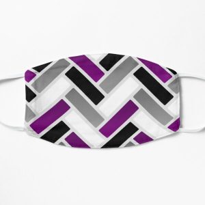 Asexual Herringbone Flat Mask RB1901 product Offical Asexual Flag Merch