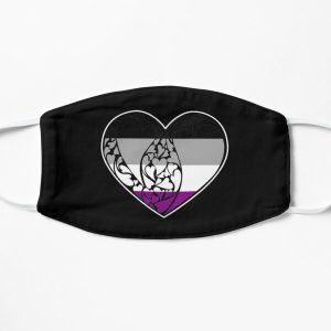 Asexual Flag LGBT+ Heart  Flat Mask RB1901 product Offical Asexual Flag Merch