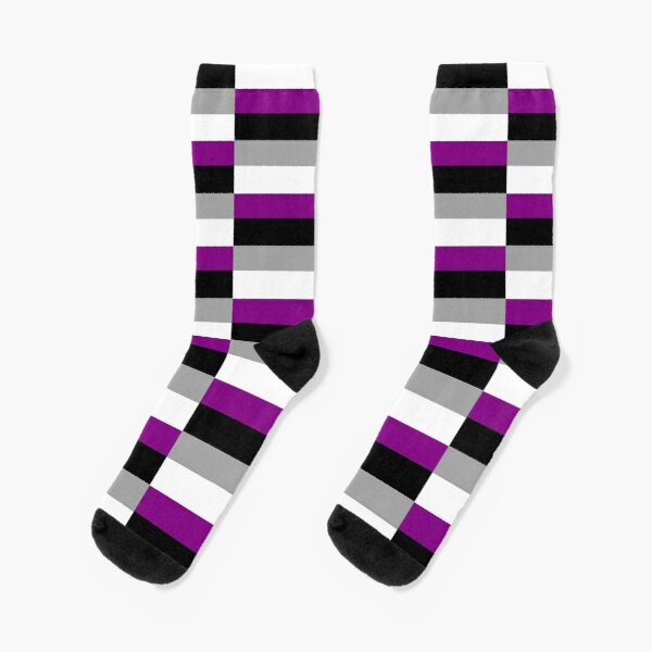 Asexual/Ace Pride Flag Socks RB1901 product Offical Asexual Flag Merch